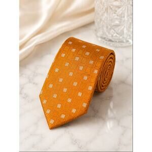 Jos. A. Bank Signature Collection Silk Tie Golden Mustard Old Money Golfcore